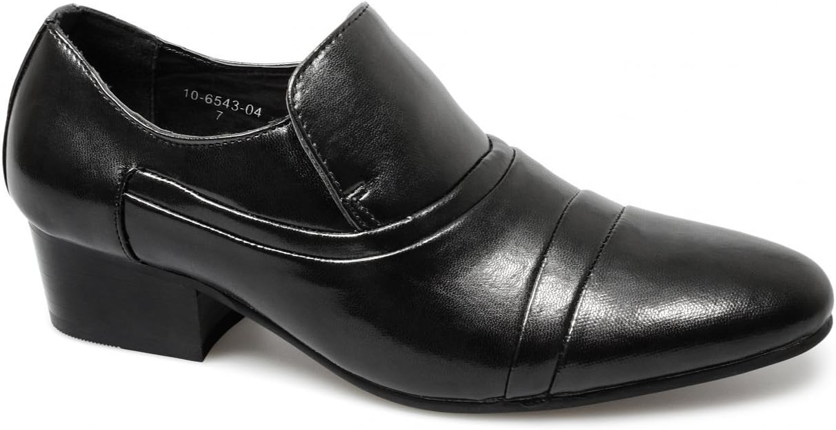 Janus Mens Faux Leather Cuban Heel Shoes