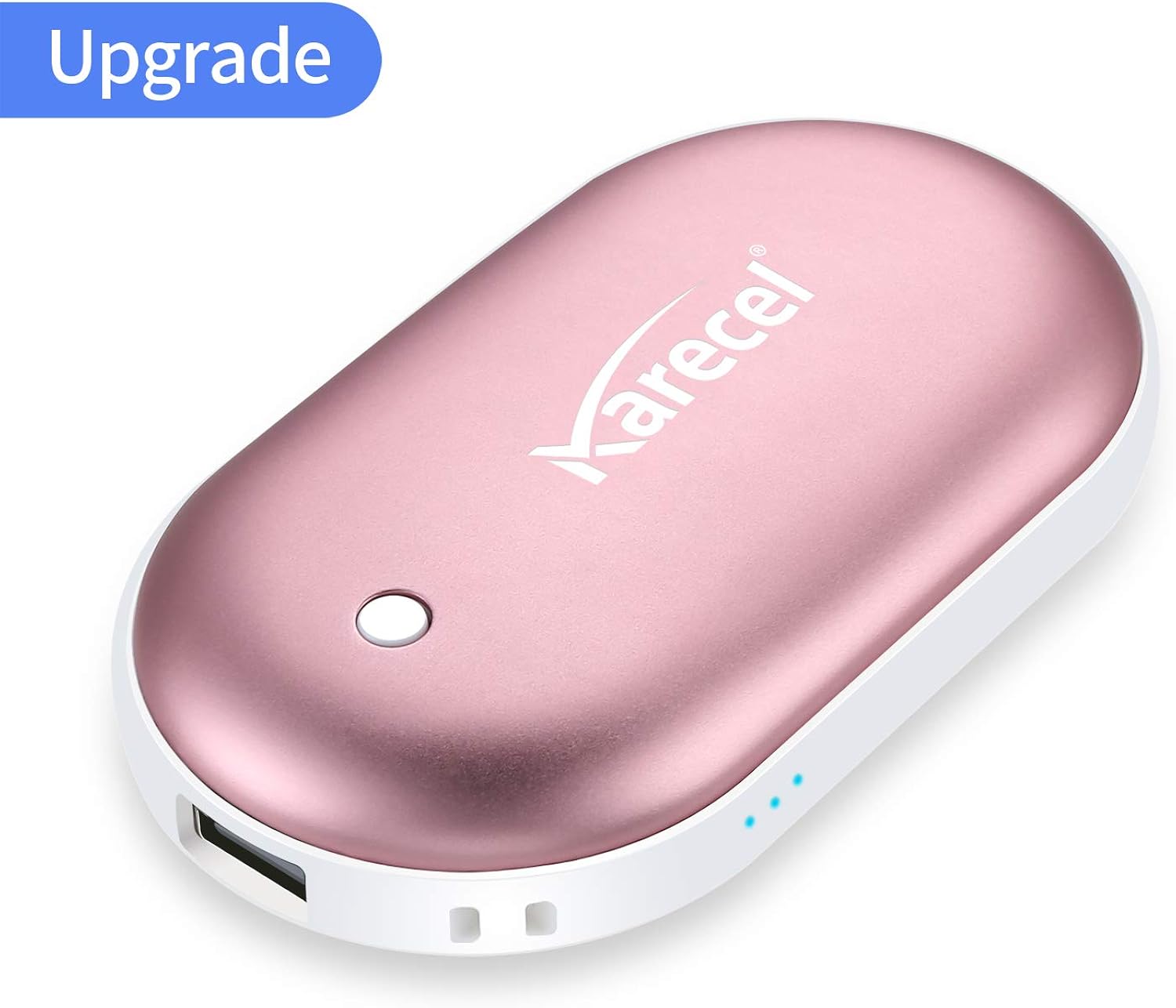 KARECEL Rechargeable Hand Warmers, Electric Hand Warmer 5200mAh Powerbank Reusable Handwarmers, Portable USB Hand Warmer Heater Battery Pocket Warmer, Best Gifts for Men and Women in Cold Winter