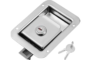 WINOMO Travel Trailer Lock Stainless Steel Rv Door Latch Heavy Duty Flush Mount Handle Latch for Toolbox