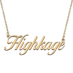 HUAN XUN Customized Custom Simple Any Name Necklace