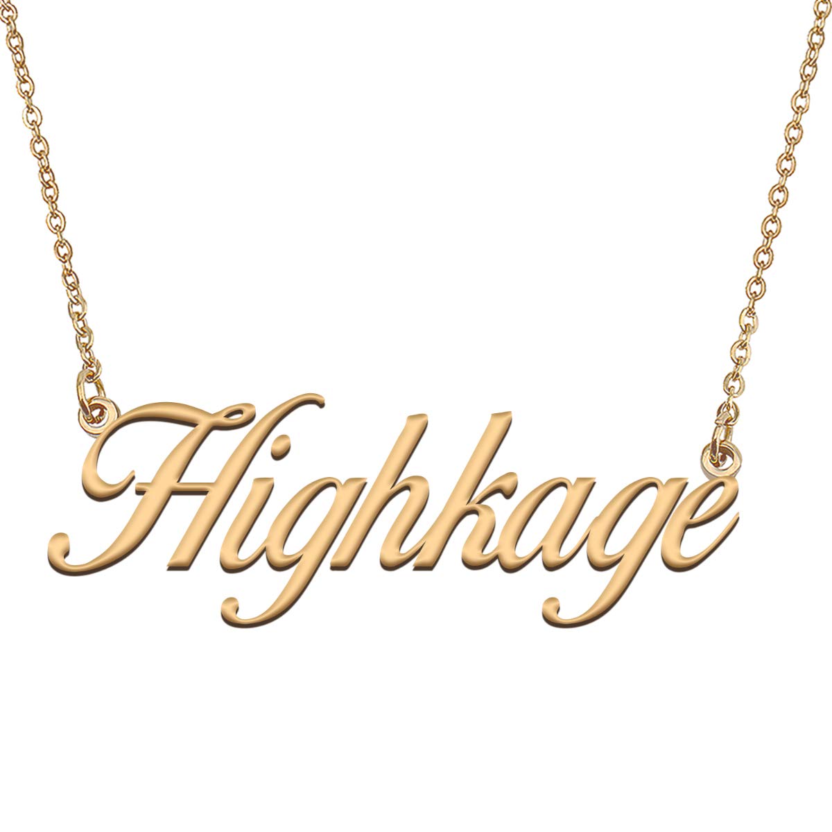 HUAN XUN Customized Custom Simple Any Name Necklace