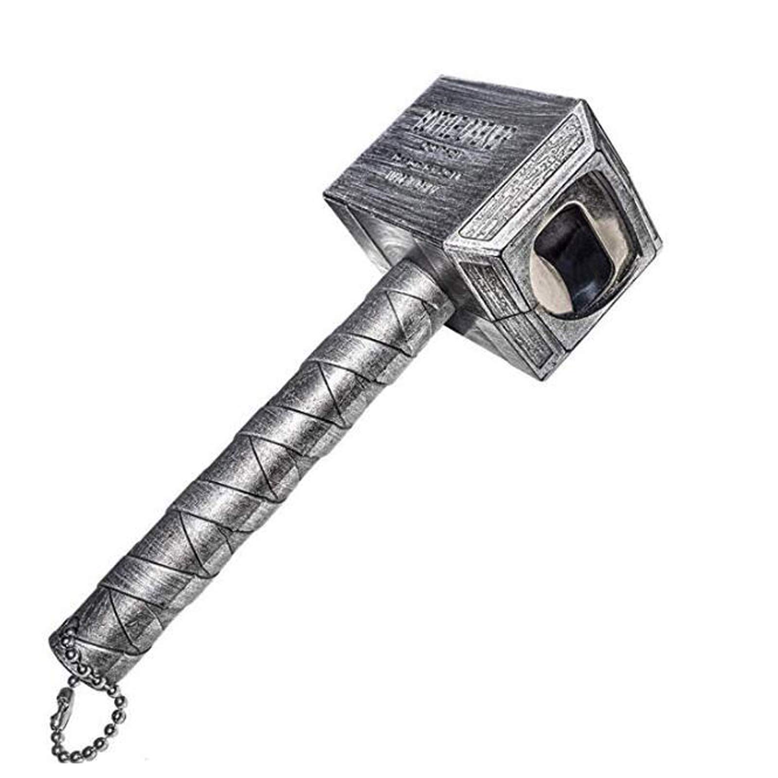 Magnetic Bottle Opener Thor Beer Bottle Opener Refrigerator Hammer of Thor Shaped Bottle Beer Opener (Silver)