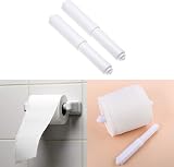 jeufun Toilet Paper Holder Rollers, 2Pcs White Plastic Replacements view 3