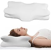 Ergonomic Double-Wing Cervical Neck Pillow – Orthopedic Memory Foam Neck Support Pillow for Side Sleepers, Cervical Spine Alignment & Shoulder Pain Relief