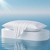 Vaulia Cooling Pillow Cases for Hot Sleepers, Cool Pillowcases for Night Sweats, Soft Silky Breathable Pillow Covers Set of 2 Standard Size with Envelope Closure, White, 20x30 Inches