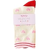 My Mind's Eye Heart Socks – Valentine's Day Fun Pink Heart Pattern Socks for Kids Adults Child Unisex Sizes 2-3 to 10-13