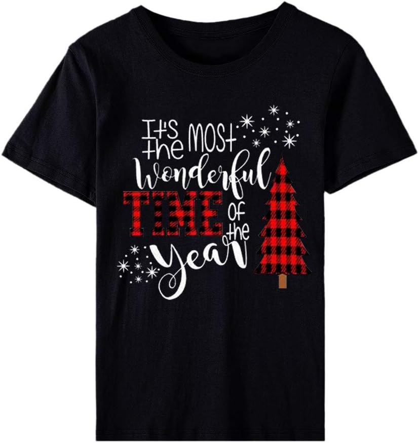 DressLksnf Women's T-Shirt Round Neck Short Sleeve Solid Color Tops Fashion Print Blouses Summer Dress Polos