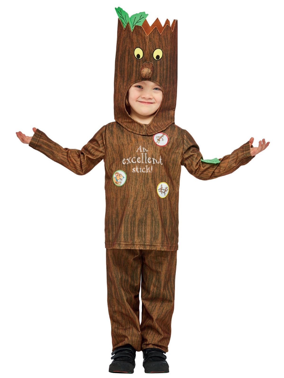 Smiffys 51524S Officially Licensed Julia Donaldson Stickman Costume, Boys, Brown, S-Age 4-6 Years