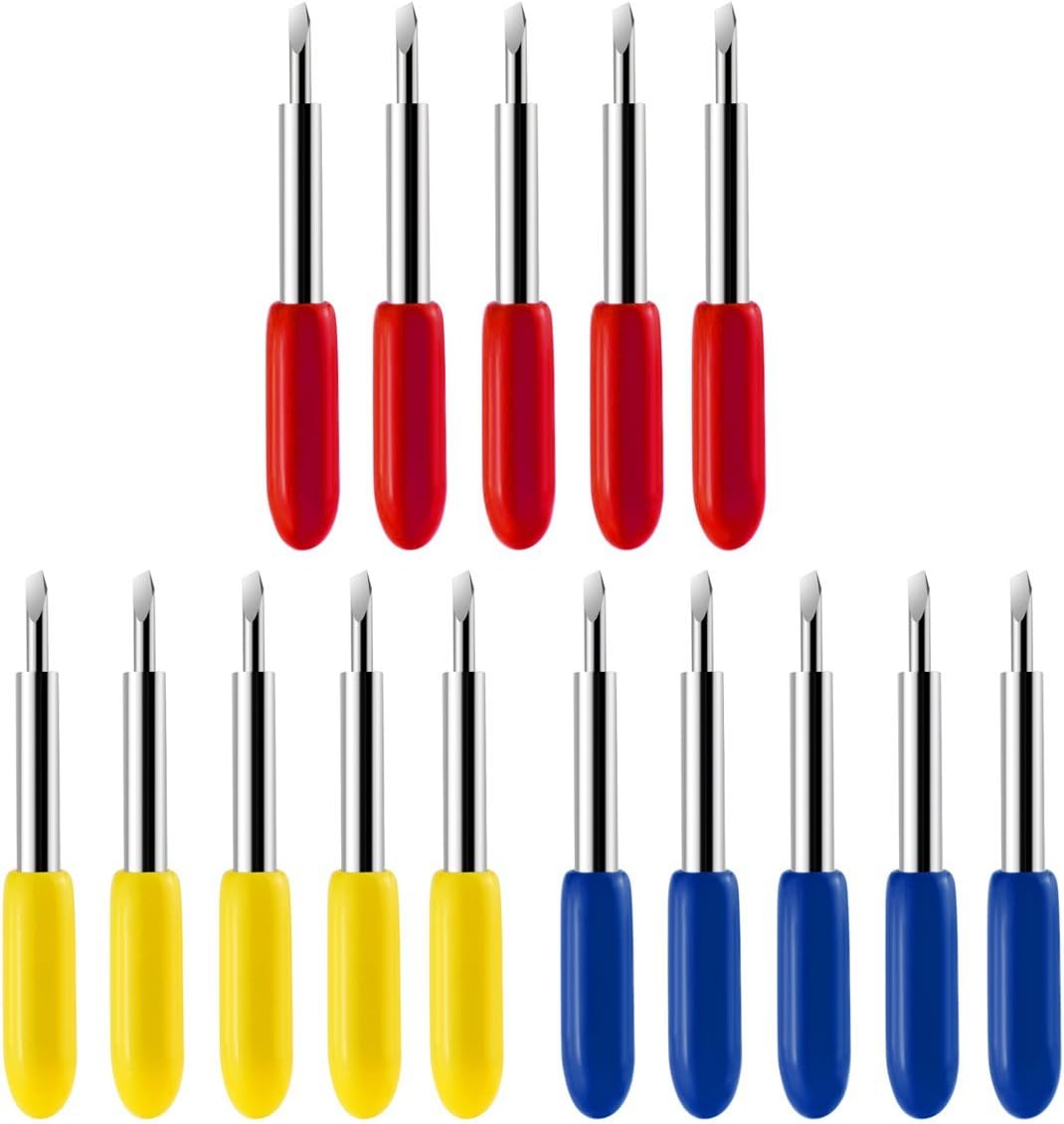 Blades for Cricut Explore Air 2 Vinyl Cutting Machines 45 Degree 15 Pieces Cutting Replacement Blades for Cricut