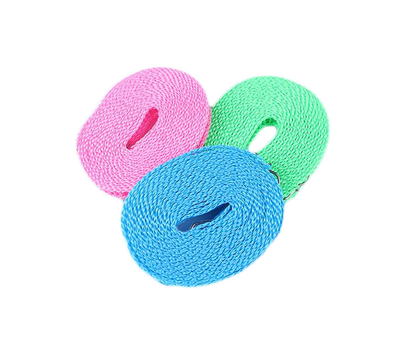Trapezoid Clothesline, Non-Slip Windproof Clothes Lines, Easy to Carry, 3 Pcs Durable Clothes Lines Rope for Outside Travel Camping Business Trip, 8m, 3 Colors