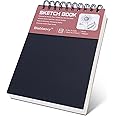 Sketch Book, 5.5" x 8.5" Sketchbook with 100 Sheets (68lb/100gsm), 1 Pack Drawing Pad Sketchbook for Drawing, Acid Free Drawing Book Sketch Pad Sketch Book for Kids Adults Beginners Artists
