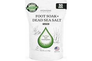 Aromasong Tea Tree Foot Soak Treatment with 7 Essential Oils - OptiMSM - Eucalyptus Oil with Dead Sea Salt 14 OZ.