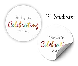 Birthday Cake Favor Stickers - Baby Shower Stickers