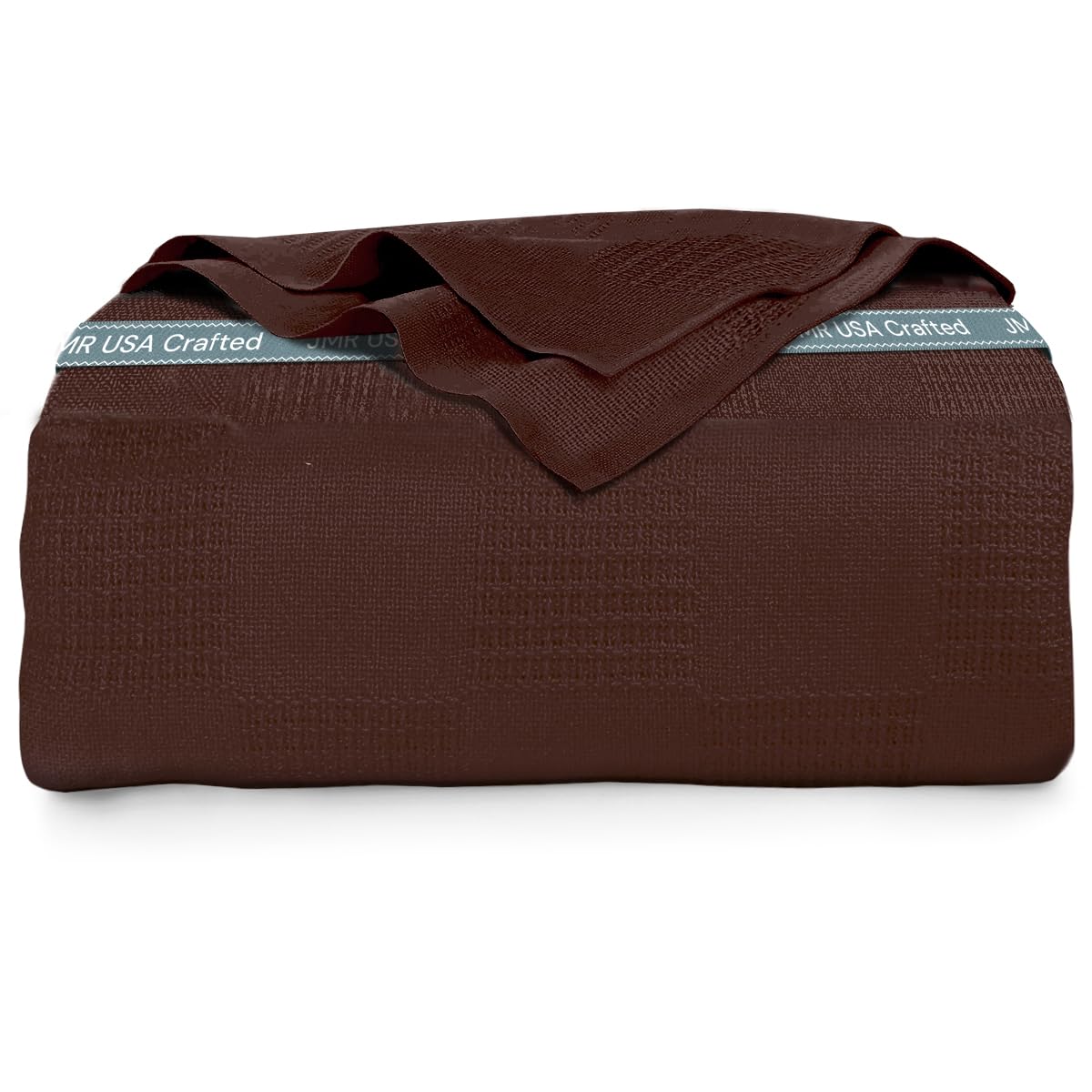 Photo 1 of 100% Cotton Blanket Twin Size 66x90 - Lightweight Breathable Waffle Weave Thermal Throw for Bed, Sofa & Couch - Soft Cozy, Durable Summer Bedding, All Season Comfort for Home, Travel & Camping, Coffee