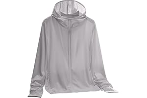 Women's Lightweight Breathable Sun Jackets Long Sleeve Full Zip UPF 50+ Athletic Hoodie Jacket with Thumb Holes