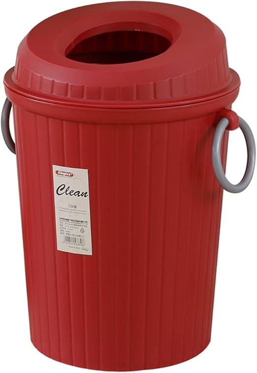 Trash Bin Round Kitchen Plastic Trash Can Bedroom Plastic Garbage Bin Red Amazon Ca Home Kitchen