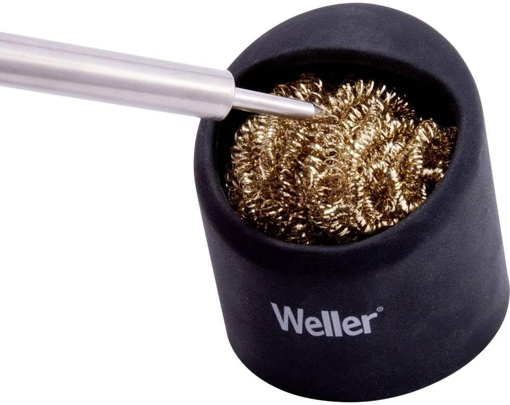 Weller WLACCBSH-02 Soldering Brass Sponge Tip Cleaner with Silicone Holder