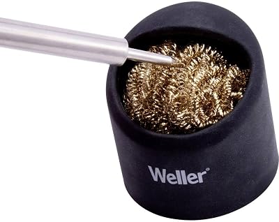 Weller WLACCBSH-02 Soldering Brass Sponge Tip Cleaner with Silicone Holder