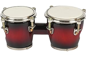 Broadway Gifts Co Miniature Brown Bongo Drum 3 inch Wood and Brass Refrigerator Magnet