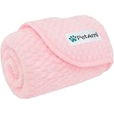 PetAmi Waterproof Dog Blanket, Leakproof Puppy Blanket for Small Medium Dogs, Furniture Sofa Couch Cover Protector, Fleece Pet Throw for Indoor Cat Kitten, Reversible Washable Soft Plush, 29x40 Pink