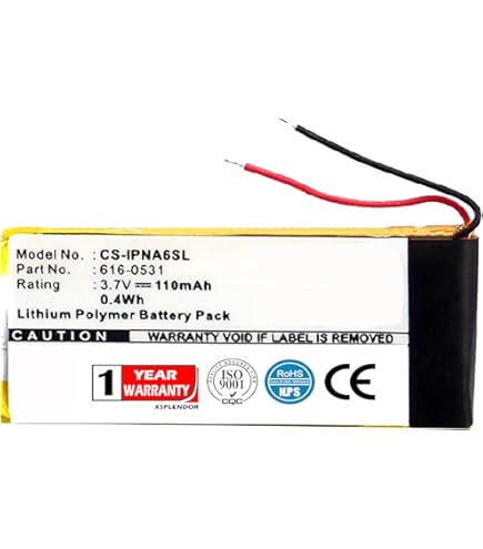 Amazon.com: XSPLENDOR Replacement Battery for Apple iPod Nano 6th