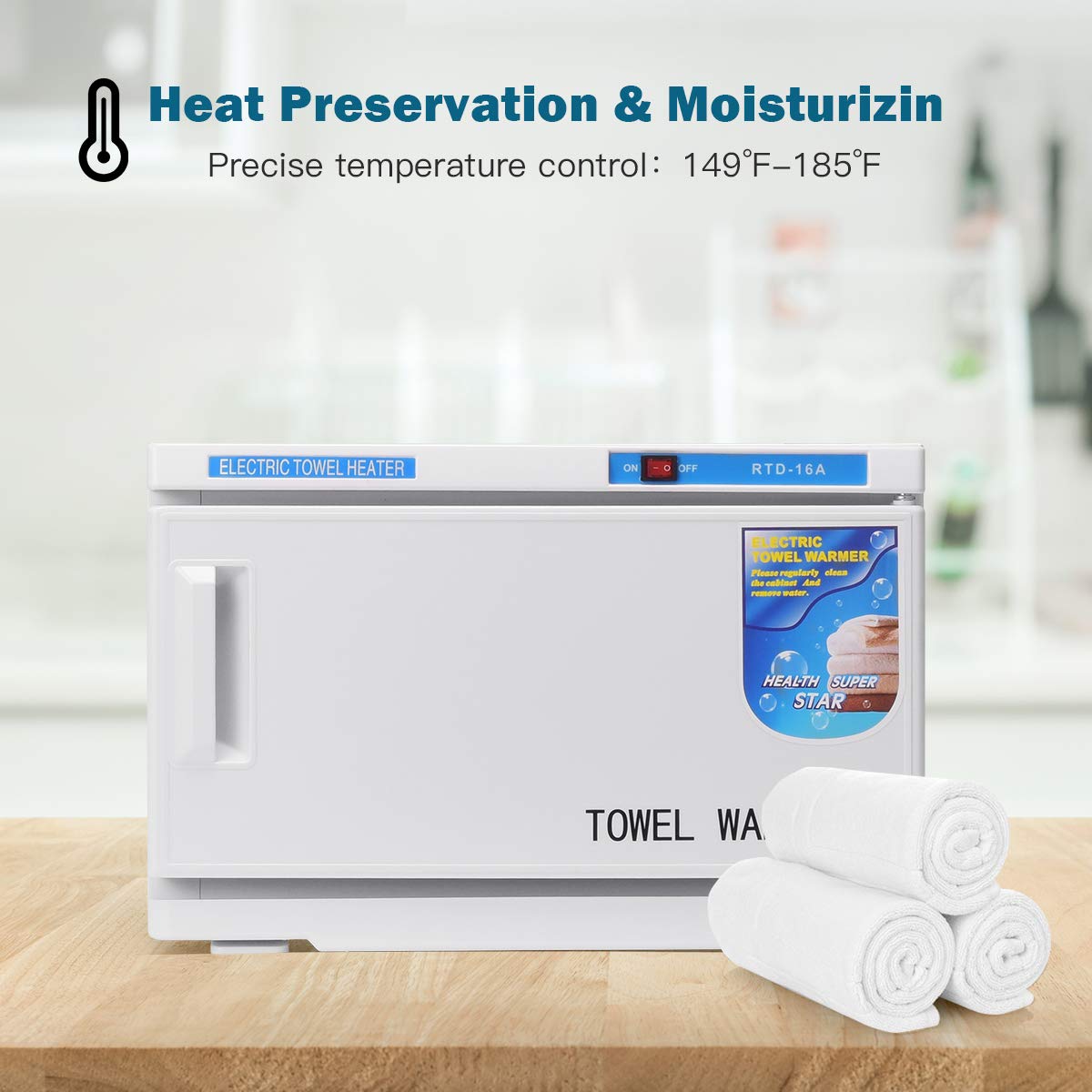 Giantex Towel Warmer for Facials Bathroom Cabinet 16L, 2 in 1 Salon Overheating Protection Insulation for Towels, Bath Hot Towel Warmers Spa: Beauty