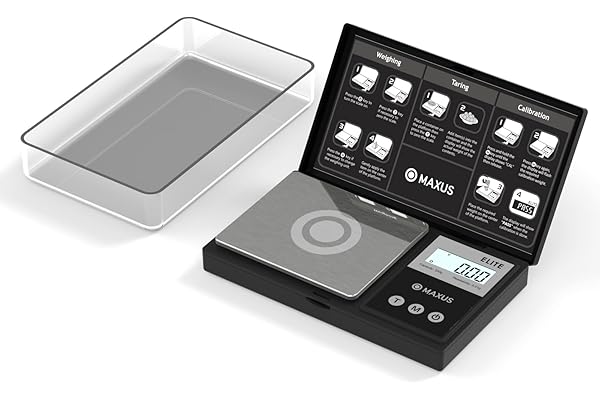 MAXUS Precision Pocket Scale 500g x 0.01g, Digital Gram Scale with Tray, Small Food Scale, Jewelry Scale, Ounces Grains Scale