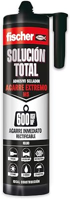- Solución Total Agarre Extremo 600kg Negro 290ml | Pegamento fuerte | Adhesivo y Sellante MS Polímero | Uso Interior y Exterior | Pintable y Resistente a Impactos
