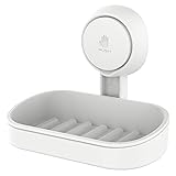 LEVERLOC Soap Dish Holder for Shower Suction Cup