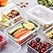 1 & 2 Compartment Glass Meal Prep Containers (4 Pack, 32 oz) - Glass Food Storage Containers with Lids, Glass Lunch Box, Glass Bento Box Lunch Containers, Portion Control, Airtight