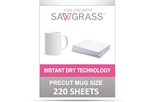 SUBLIMAX sublimation paper 4x9.5 inch (220 sheets) Best paper for white ceramic sublimation MUGS blanks and sublimation TUMBLER blanks - CERTIFIED BY SAWGRASS - INSTANT DRY - NO SMUDGING