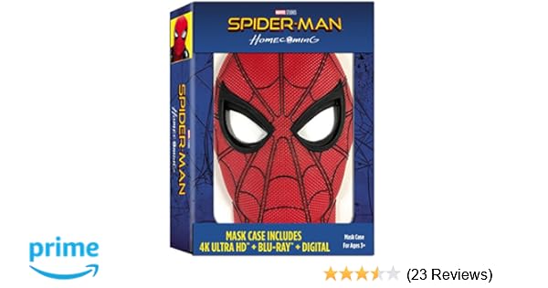 Amazoncom Spider Man Homecoming Exclusive Mask Case Includes 4k