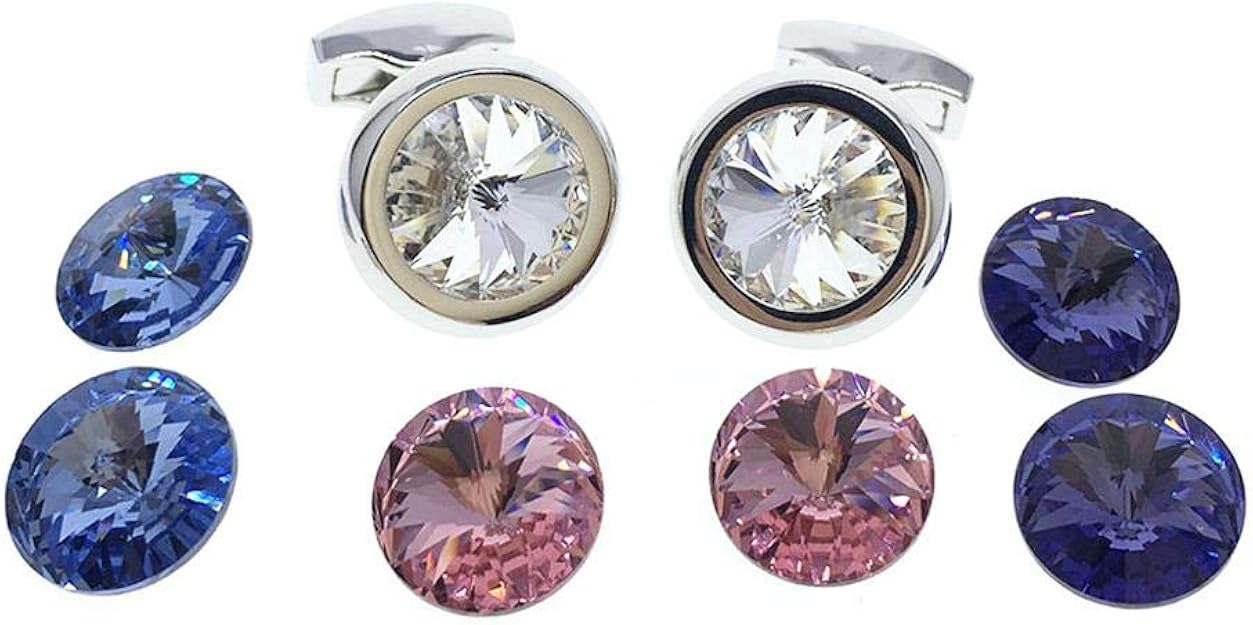 CuffArts Cufflinks for Men Swarovski Crystal Cufflinks Screwable