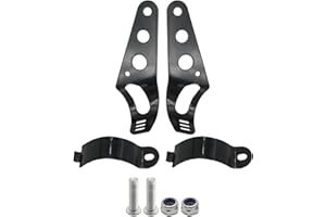 EATAKWARD Universal 33-45mm Motorcycle Side Mounting Headlamp Bracket, Heavy Duty Headlamp Mount Bracket Fork Tube Clamp Kit,