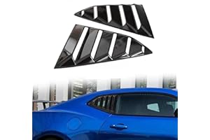 AULESSE Rear Side Window Louvers Compatible with Camaro 6th Gen 2016 2017 2018Sport Decoration Accessories Air Vent Scoop Louver Window Scoop Louver Cover Glossy Black