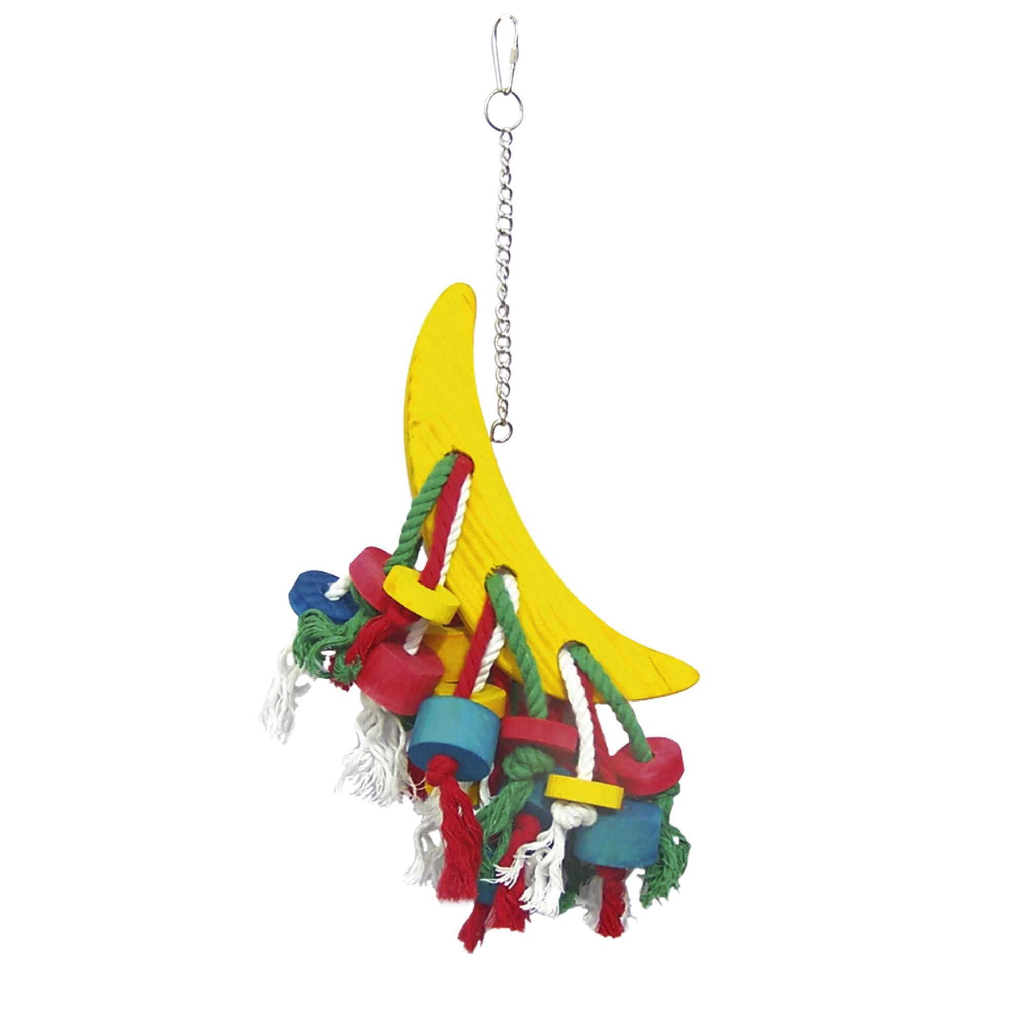 ICA BR150 Wooden Toy with Banana Multicolor Bird