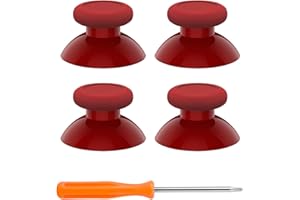 eXtremeRate Replacement Controller Joystick for Xbox One - 4 PCS Carmine Red Thumbsticks Analog Thumb Sticks Parts for Xbox Series X/S, Xbox One S/X, Elite Controller with Repair Kit Screwdriver