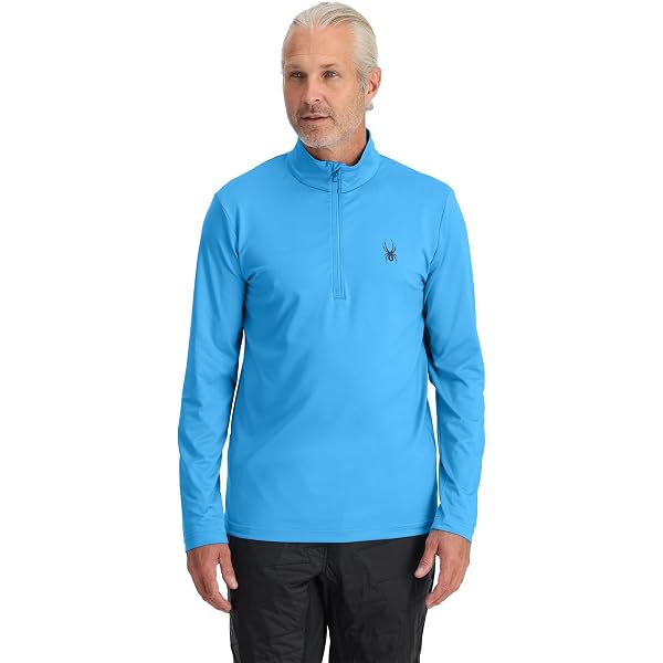 Spyder Uomo Prospect 1/2 Zip – Strato Base Tecnico, Traspirante, UPF 50+, Cerniera YKK, Taglia M (Lunghezza 68,6cm)