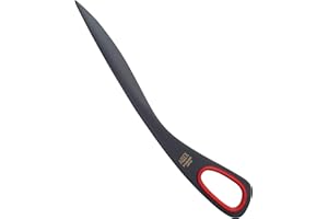 ALLEX Letter Opener Black Red 6.7" Sword Envelope Opener Knife, Japanese Stainless Steel Blade [Non-Stick Fluorine Coating], Mail Opener Paper Knife Tool All Metal, Made in Japan