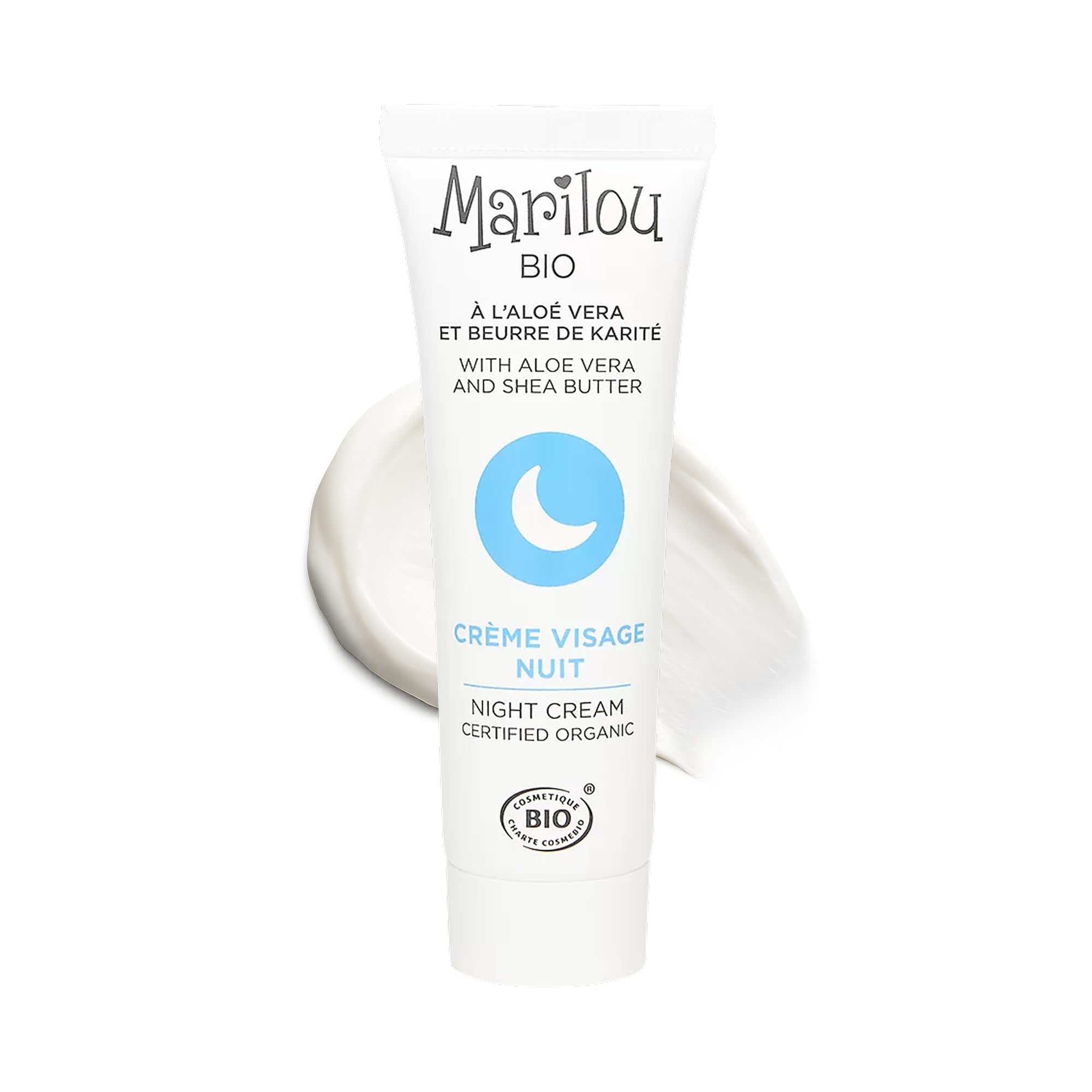 Marilou Organic face cream night Aloe Vera, Jojoba Oil, Avocado Oil 30ml