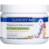 Gundry MD&reg; Magnesium Electrolytes, Lemonade Flavor Powder, 30 Servings | Marine-Sourced Magnesium, Key Electrolytes, Easy Absorption, Supports Hydration &amp; Restorative Sleep, No Artificial Sweeteners