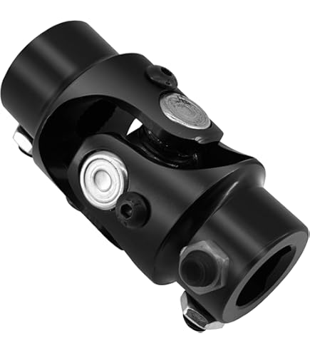 Steering Universal Joint - 9/16-26 Spline To 3/4 DD Chrome Single U-Joint Shaft