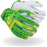 MAGID Windstorm Series® Cut-Resistant Impact Gloves, 1 Pair, 9/L, Hi-Vis, Work Gloves Men Women Heavy Duty, Grip Gloves (A6 Goatskin Palm)