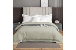 eBeddy Linens Luxury Duvet Cover Oversized King Size 120x98 Inch 100% Long-Staple Egyptian Cotton Soft and Breathable 1 Pieces Comforter Cover with Zipper Closure & Corner Ties, Silver Grey Solid