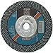 PFERD Polifan PSF Abrasive Flap Disc, Large Radius, Radial Shape, Threaded Hole, Phenolic Resin Backing, Zirconia Alumina, 5