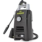 Sun Joe Electric Pressure Washer with Powerful Motor for Cars/Fences/Patios/All Uses, Safety First GFCI Power Cord, Adjustable Spray Wand & Total Stop System, 20-Foot Hose, Black, SPX205E-XT