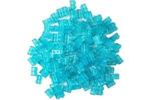 BAENRCY 200pcs 1x2 Masonry Profile Bricks Building Blocks for Wall Parts Compatible with Major Brands (Translucent Blue)