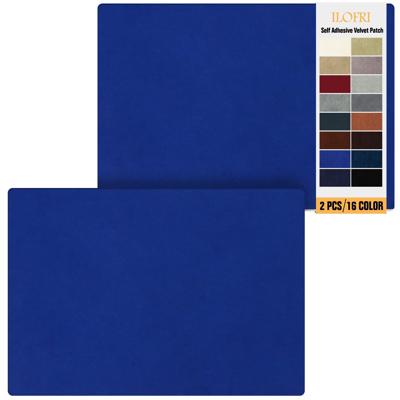 Photo 1 of ILOFRI Fabric Couch Repair Patch Self Adhesive 8x11 inch 2PCS, Velvet Microfiber Flannel Sofa Repairing for Upholstery, Furniture, Loveseat, Car Seats, Office Chair, Cloth, Carpet - Light Blue