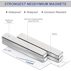 MIKEDE Strong Neodymium Bar Magnets 4 Pack, Heavy
