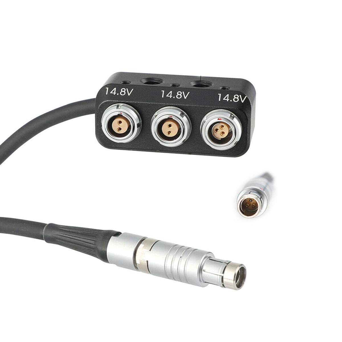 SZRMCC 1 to 3 Camera Power Splitter RS Fischer 3 Pin Male to 1x RS 3Pin and 2X 2Pin Female